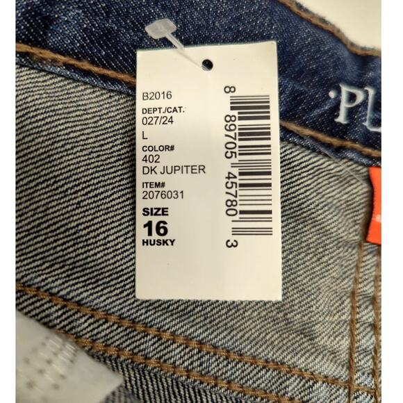 The Children's Place Boy Jeans 14 Huskey Dark Blue Straight New - Picture 10 of 12